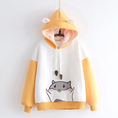 Sudadera con capucha y forro polar bordada de manga larga - Image 11