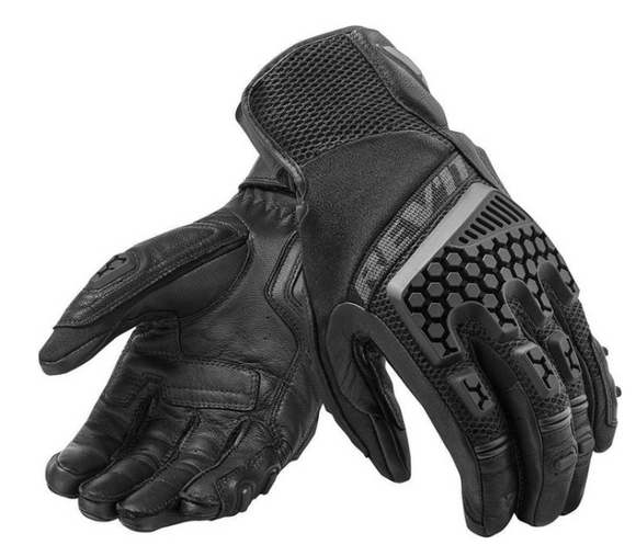 Guantes de Motociclismo Profesionales Desert 3 en Piel de Oveja Negro - Edición Pro BMW