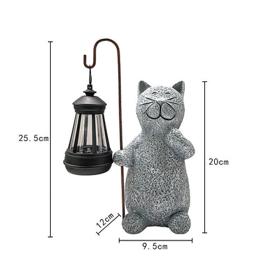 Lámpara Solar Decorativa Gato - Adorno de Jardín Kitten Crafts - Image 7