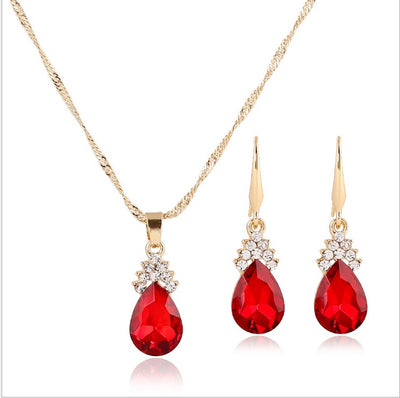 Conjunto de Collar y Aretes de Cristal Diamante para Mujer - Image 6