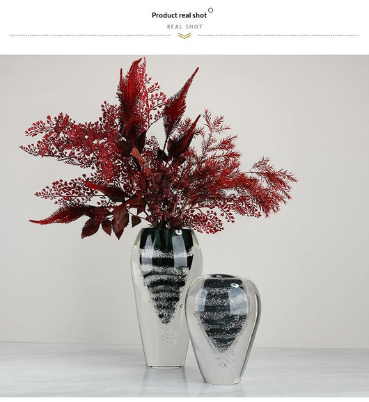 Jarrón de Cristal Elegante con Flores de Burbujas - Decoración Premium para Espacios de Lujo - Image 10