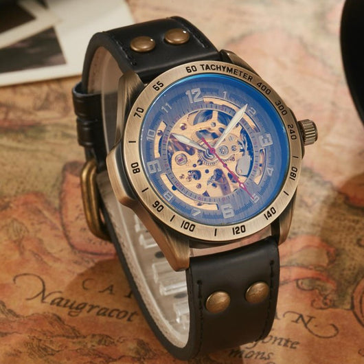 Reloj Mecánico Automático para Hombre con Diseño Calado - Image 9