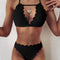 Bikini Estampado Leopardo con Encaje y Diseño Dividido para Mujer
