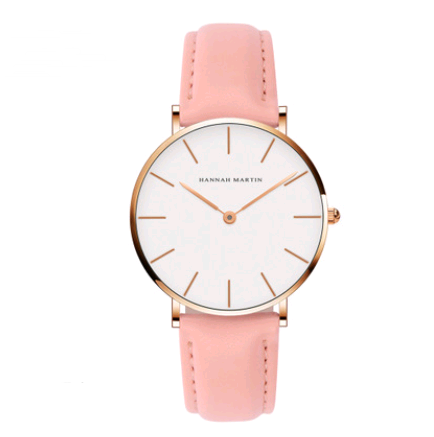 Reloj de Dama Minimalista 36mm Impermeable con Correa Blanca Estilo Coreano