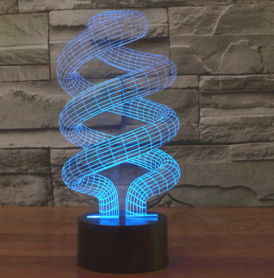 Lámpara 3D Espiral de Ahorro Energético - Luz Nocturna Romántica y Creativa - Image 5
