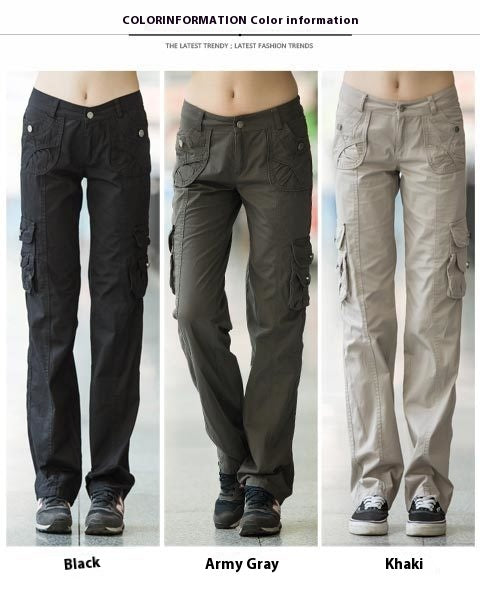 Pantalones Cargo Mujer Holgados Efecto Adelgazante con Múltiples Bolsillos - Image 15