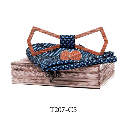 Corbata Casual a Rayas para Hombre - Colección Premium con Caja de Madera - Image 11