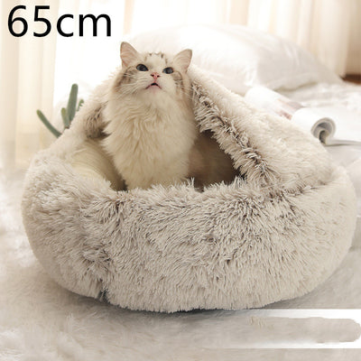 Cama 2 en 1 para Perros y Gatos - Cama Cálida de Felpa Suave Tipo Casa - Image 144