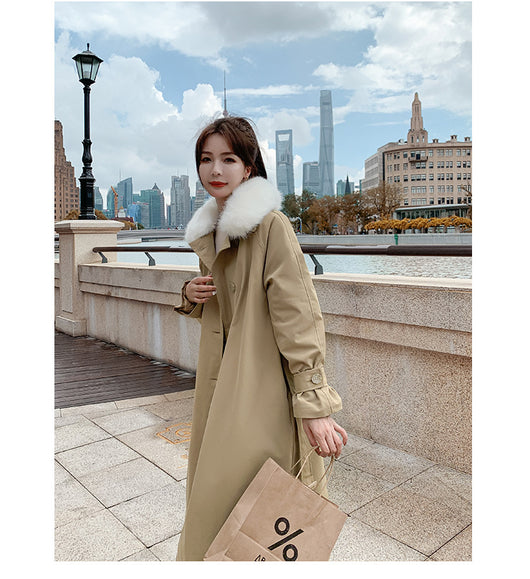 Chaqueta Abrigo Impermeable de Piel de Conejo y Algodón para Mujer - Image 16