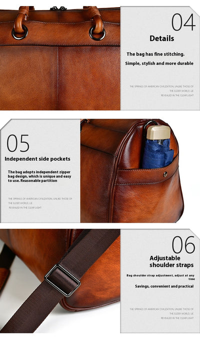 Bolsa de Cuero Premium Hecha a Mano Estilo Retro Gran Capacidad - Image 13