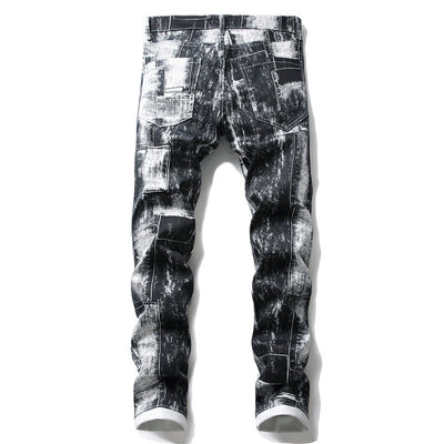 Pantalones Casuales Negros con Cierre Frontal y Estampado Juvenil - Image 11