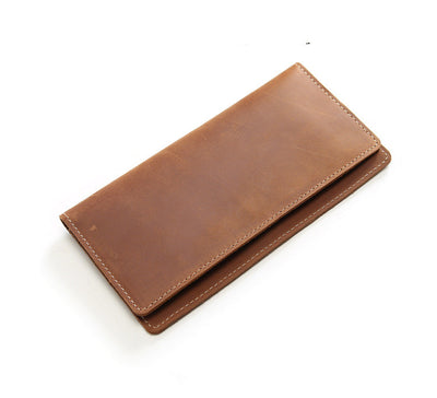 Billetera Larga de Cuero Retro Minimalista - Piel Auténtica Primera Capa - Image 13