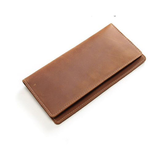 Billetera Larga de Cuero Retro Minimalista - Piel Auténtica Primera Capa - Image 13