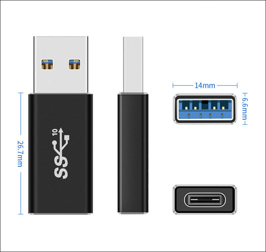 Adaptador USB-A a USB-C Hembra con Conector Reversible - Image 8