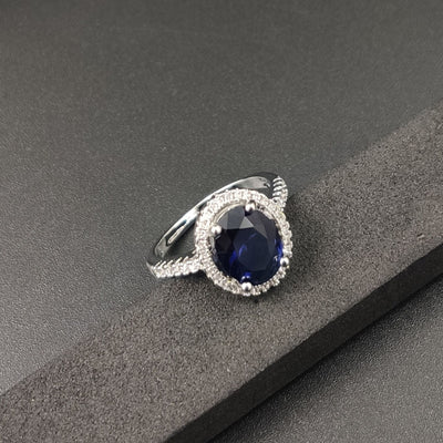 Anillo de Diamantes Zircón Redondo Lujo - Compromiso y Boda - Image 12