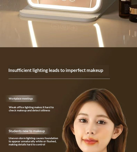 Espejo de Maquillaje LED Portátil Plegable con Luz Integrada - Image 17