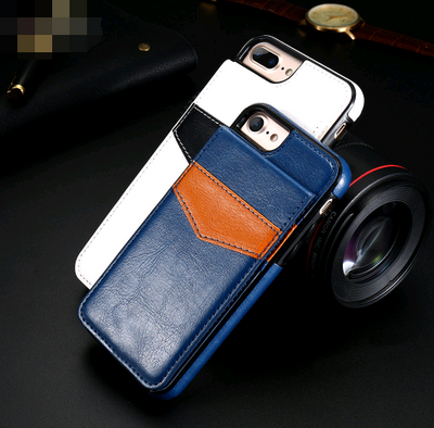 Funda iPhone X con Soporte y Cartera de Cuero Patrón Crazy Horse - Image 5