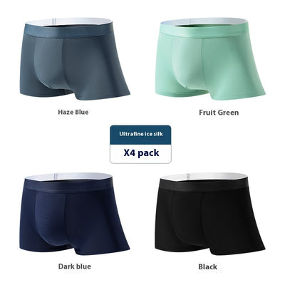 Ropa Interior de Seda de Hielo para Hombre Talla Grande Verano Sin Marcas - Image 9