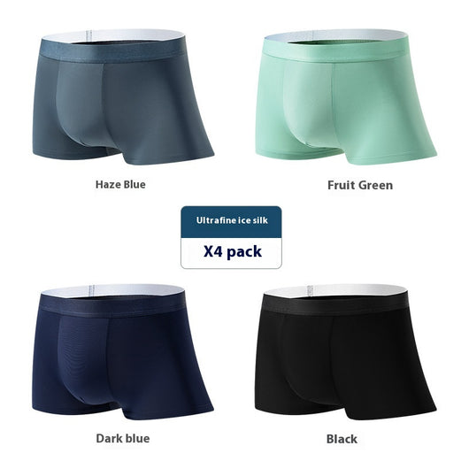 Ropa Interior de Seda de Hielo para Hombre Talla Grande Verano Sin Marcas - Image 9