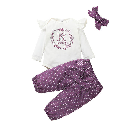Conjunto de 3 Piezas de Ropa Infantil Estilo Europeo - Blusa y Pantalón Largo para Niñas - Image 6