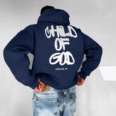 Sudadera Hombre con Estampado de Letras y Forro Polar Cálido - Image 3