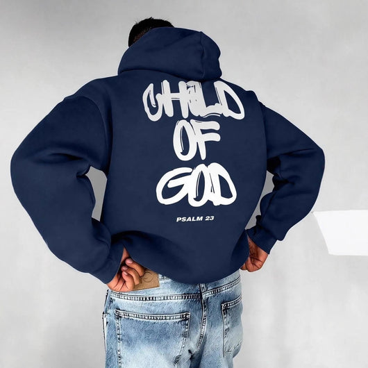 Sudadera Hombre con Estampado de Letras y Forro Polar Cálido - Image 3