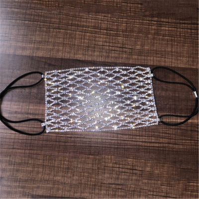 Máscara de Diamantes Brillantes con Diseño de Malla - Image 14
