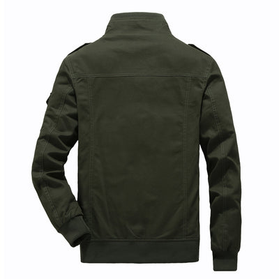 Chaqueta Casual Oversize de Algodón con Cuello Alto para Hombre Talla Grande - Image 9