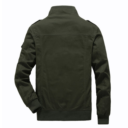 Chaqueta Casual Oversize de Algodón con Cuello Alto para Hombre Talla Grande - Image 9
