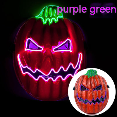 Calabaza Luminosa LED para Fiestas de Halloween - Cabeza de Terror Brillante - Image 11