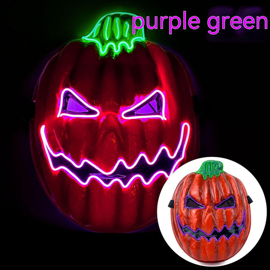 Calabaza Luminosa LED para Fiestas de Halloween - Cabeza de Terror Brillante - Image 11