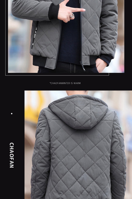 Chaqueta Acolchada de Felpa con Diseño de Rombos - Image 11