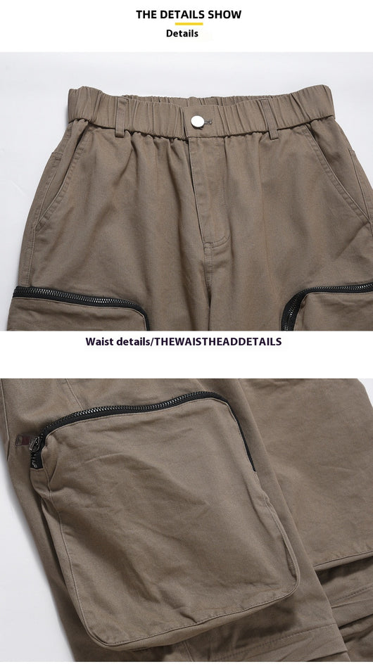 Pantalones Casuales Holgados con Bolsillos Grandes para Hombre - Image 10