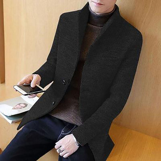 Chaqueta de Lana Coreana Slim Fit Premium