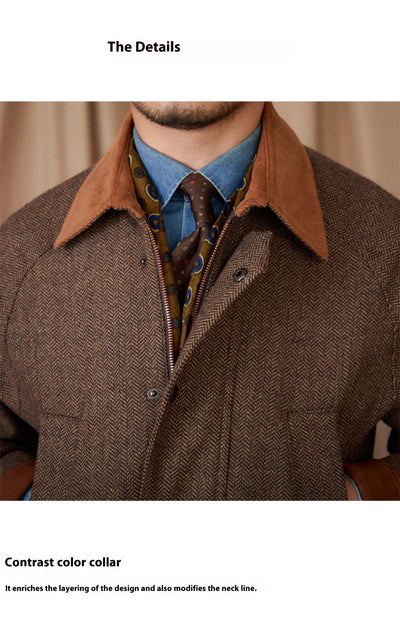 Chaqueta Safari de Lana con Cuello a Juego - Abrigo Retro Cálido - Image 13