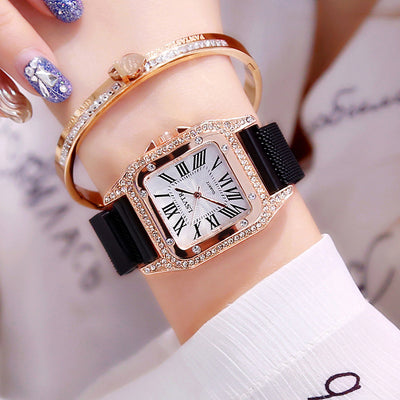 Reloj Cuadrado con Cristales Brillantes para Mujer - Image 7
