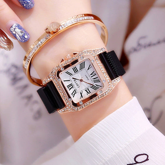 Reloj Cuadrado con Cristales Brillantes para Mujer - Image 7