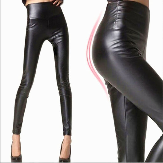 Pantalones de cuero mate sin costuras - Image 5