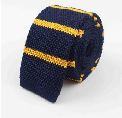Corbata Tejida Delgada a Rayas para Hombre - Diseño Moderno y Sofisticado - Image 16