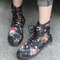 Botas Martin Estilo Vaquero Retro con Flores - Diseño Europeo Clásico