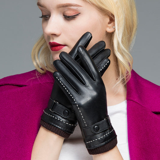 Guantes de Cuero Oveja con Pantalla Táctil