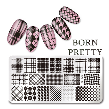 Placa Rectangular para Estampado de Uñas