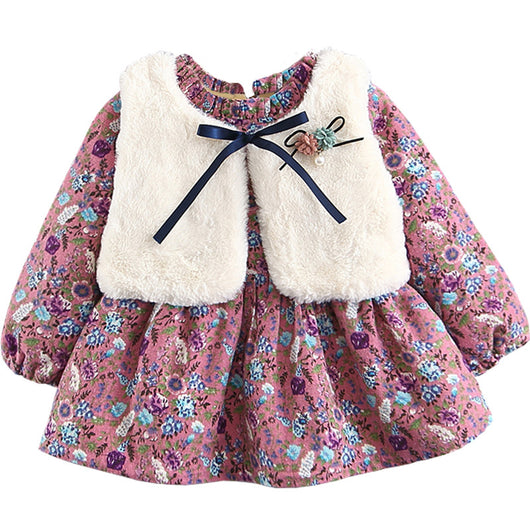 Conjunto de Falda y Blazer para Niñas con Detalles de Terciopelo - Image 10