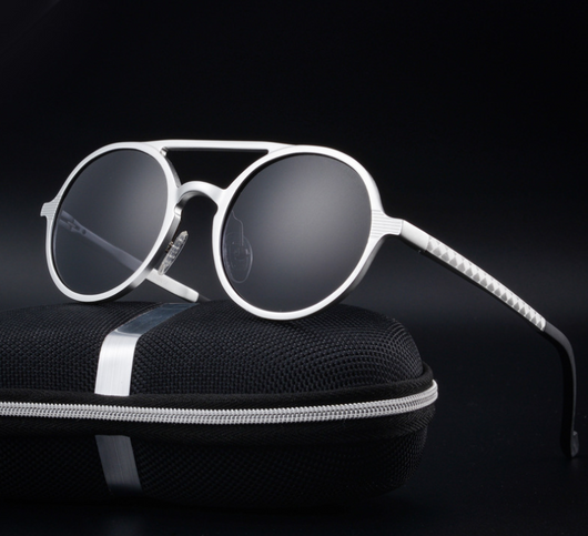 Gafas de Sol Polarizadas Vintage Redondas para Hombre - Aluminio y Magnesio - Image 10