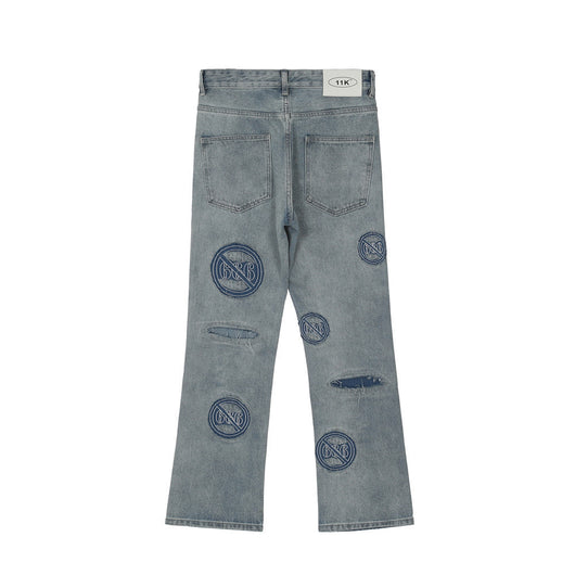 Jeans Hombre Rotos Deslavados con Bordado Artesanal - Image 19