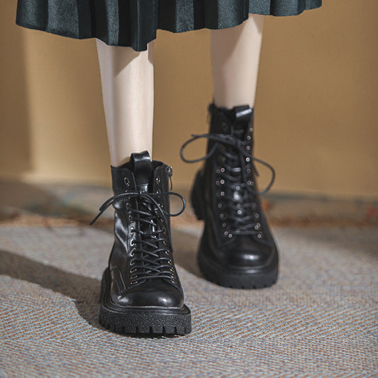 Bota Motociclista Estilo Británico Suela Gruesa Versátil - Image 2