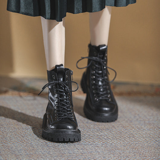 Bota Motociclista Estilo Británico Suela Gruesa Versátil - Image 2