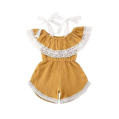 Jumpsuit Monohombro de Encaje para Niña - Diseño Moderno y Elegante