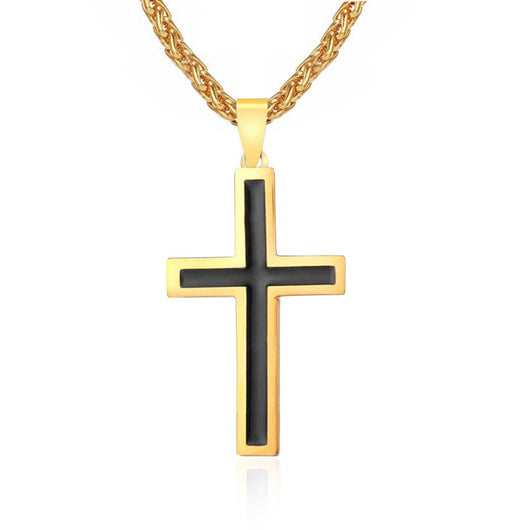 Collar de Cruz en Oro 18K y Plata