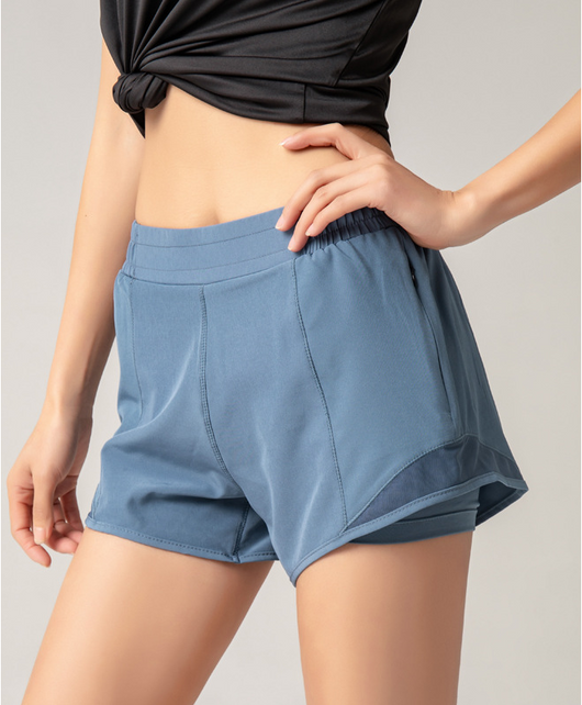 Shorts Deportivos Mujer Mesh Transpirable Anti Transparencia Secado Rápido - Image 14